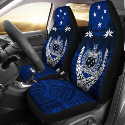 Samoa Polynesian Coconut Car Seat Covers (Blue) A02