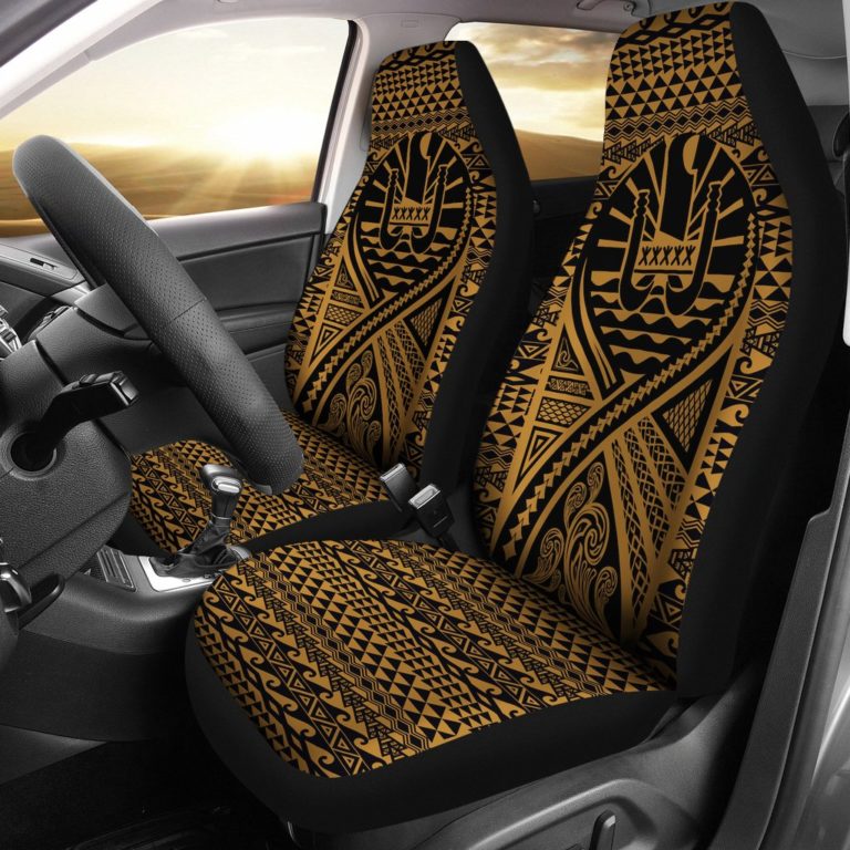 French Polynesia Car Seat Cover Lift Up Gold - BN09
