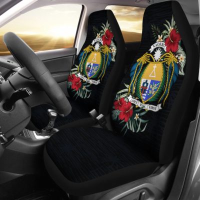Nauru Hibiscus Coat of Arms Car Seat Covers A02