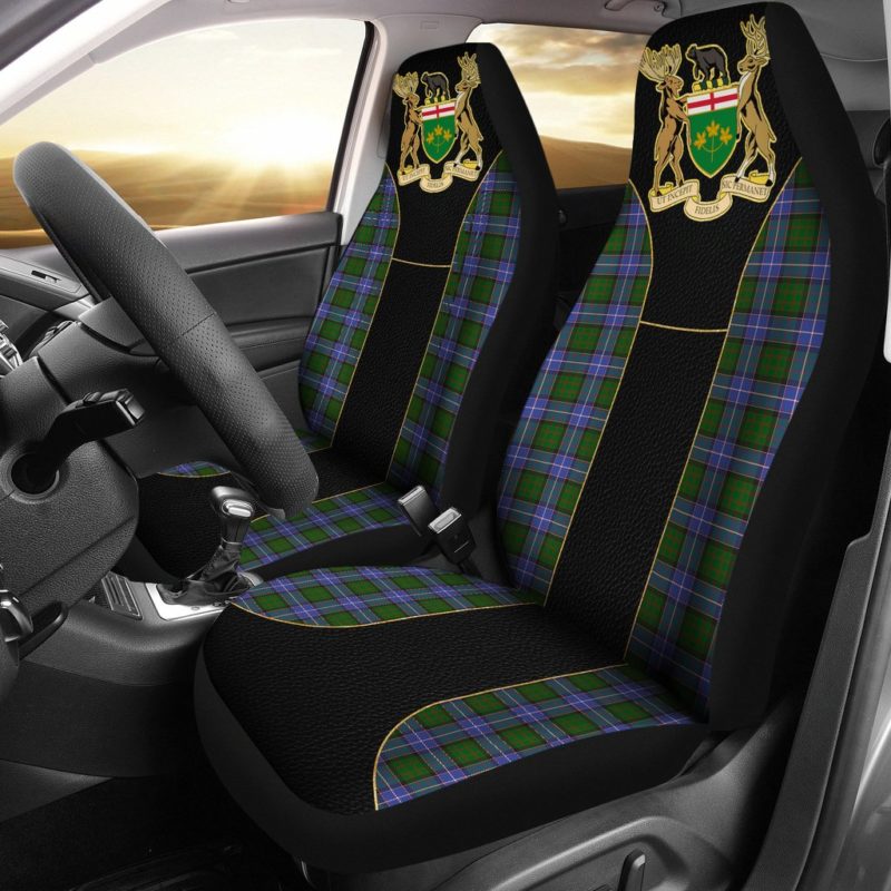 CANADA ONTARIO COAT OF ARMS GOLDEN CAR SEAT COVERS R1