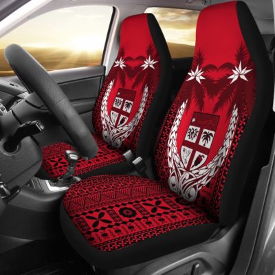 Fiji Tapa Dreamcatcher Car Seat Covers Red Version A02