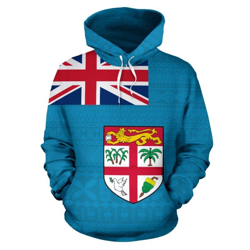 Fiji Flag All Over Hoodie - Polynesian Hoodie Style - Bn09