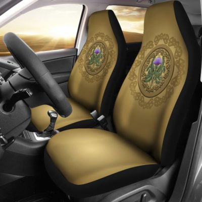 Luxurious golden thistle car seat cover A4