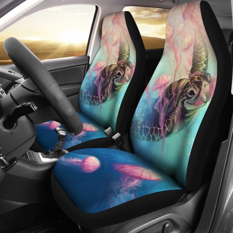 Hawaii Honu Turtle Jellyfish Car Seat Covers H5