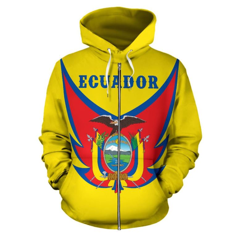 Ecuador Zip Up Hoodie Flying Yellows K4