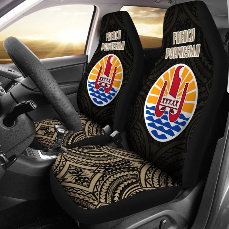 French Polynesian Car Seat Covers Coat Of Arms Th5