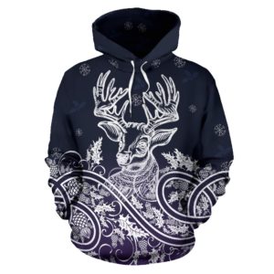 Scotland Hoodie - Christmas Scottish Deer - BN15