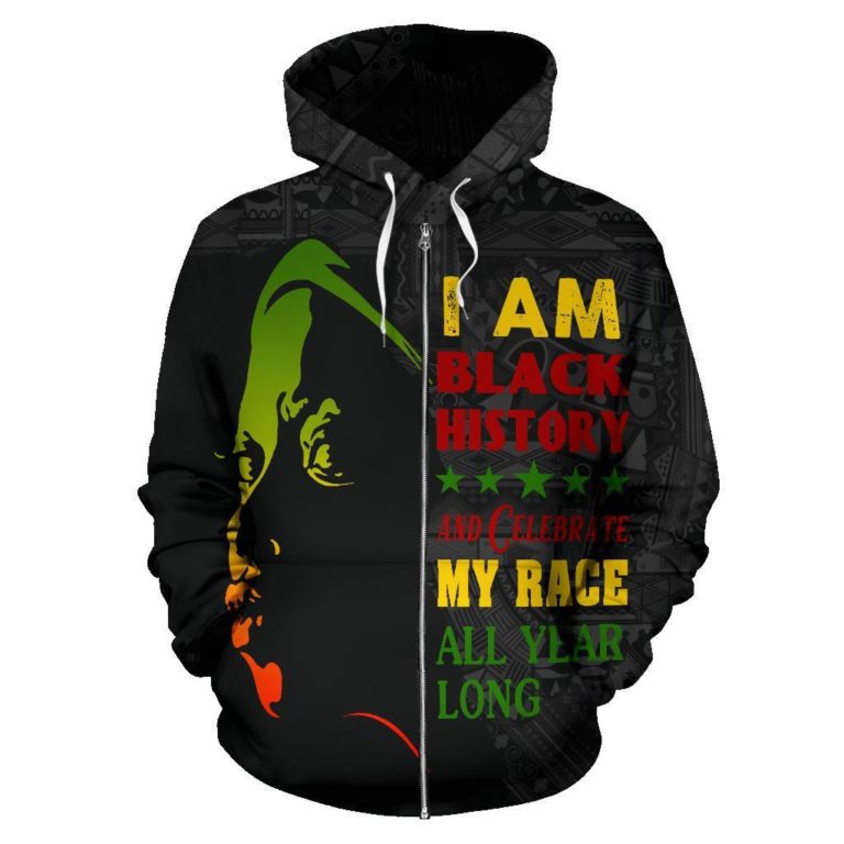 Black Women History Zip Hoodie J0