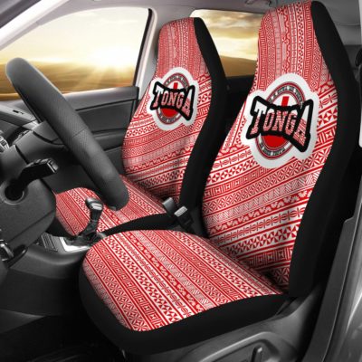 Tonga Car Seat Cover - Tonga Flag And Tapa Pattern A2