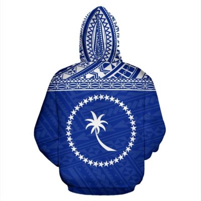 Chuuk State All Over Zip-Up Hoodie - Federated States Of Micronesia - Bn01