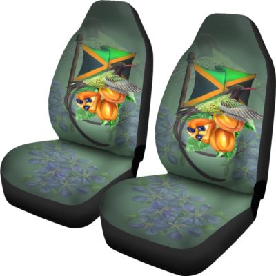Jamaica Doctor Bird And Ackee Fruit Car Seat Cover H7