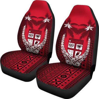 Fiji Tapa Dreamcatcher Car Seat Covers Red Version A02