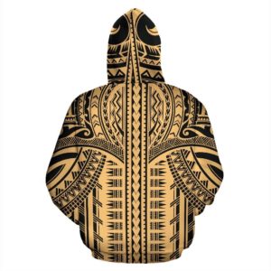 Polynesian All Over Zip-Up Hoodie - Polynesian Pattern Hoodie Style - Bn01