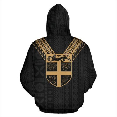 Fiji All Over Zip-Up Hoodie - Gold Sailor Style  - Bn01