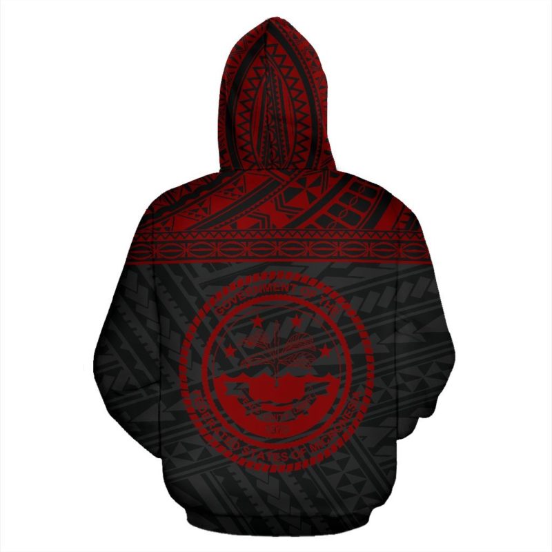 Federated States Of Micronesia All Over Hoodie - Red Style - Bn01