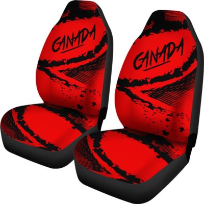 Canada Car Seat Covers - Red Black Color Blur Style - BN01