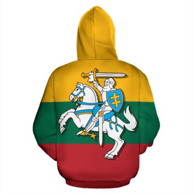 Lithuanian Cross Zip Up Hoodie K4