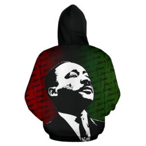 African-American Martin Luther King Zip Hoodie J0