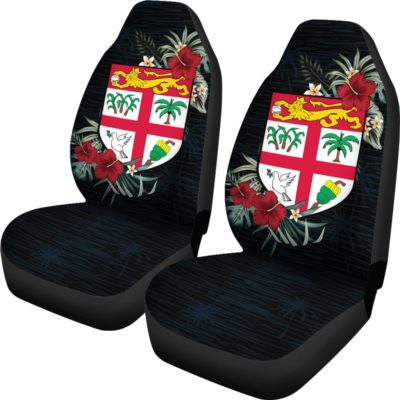 Fiji Hibiscus Coat of Arms Car Seat Covers A02