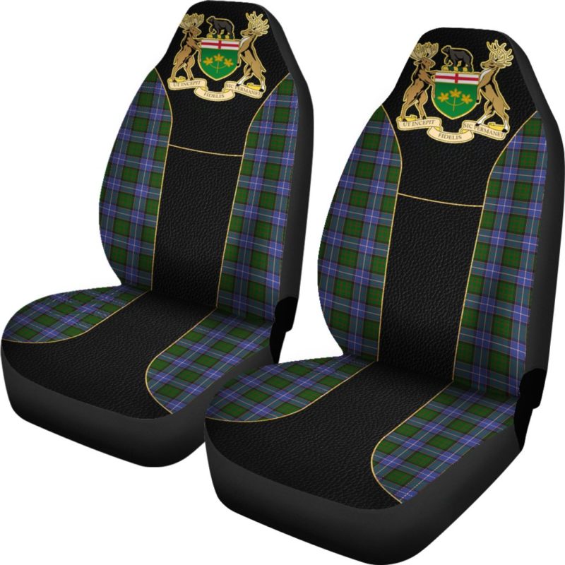 CANADA ONTARIO COAT OF ARMS GOLDEN CAR SEAT COVERS R1