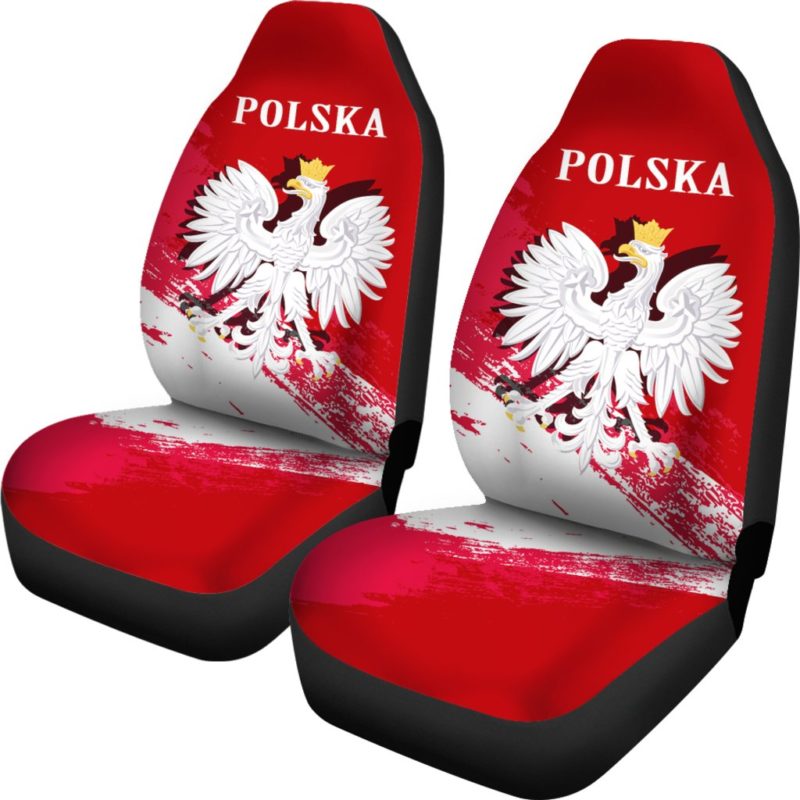 (Polska) Poland Special Car Seat Covers (Set of Two) A7