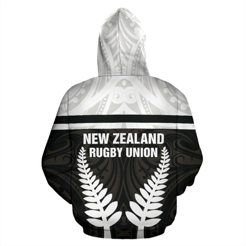 New Zealand Rugby Hoodie - Maori Horizontal Style - BN15