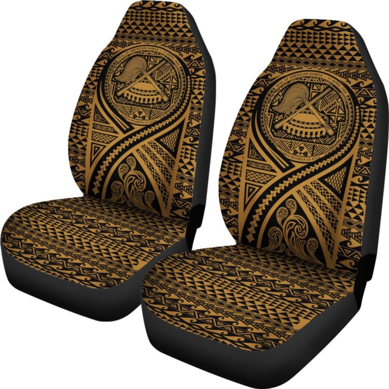 American Samoa Car Seat Cover Lift Up Gold - BN09
