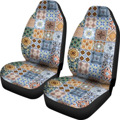 Portugal Car Seat Cover - Azulejos Pattern 10 Z3
