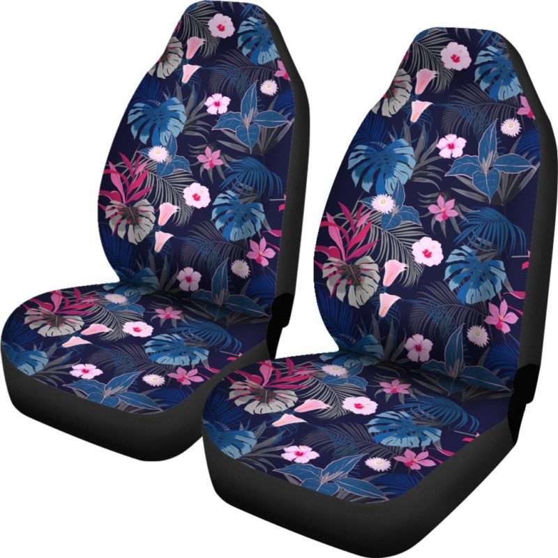 Hawaii Tropical Plumeria Palm Leaf Car Seat Covers J7