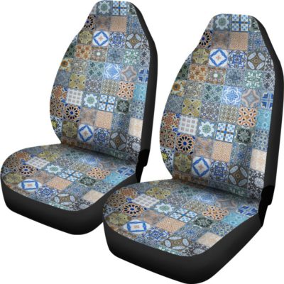 Portugal Car Seat Cover - Azulejos Pattern 09 Z3