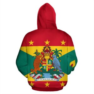 Coat of Arms Grenada Zip Up Hoodie Flag Design K4