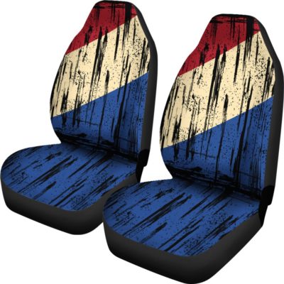 THE NETHERLANDS GRUNGE FLAG CAR SEAT COVER A0