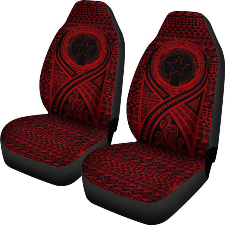 Northern Mariana Islands Car Seat Cover Lift Up Red - BN09