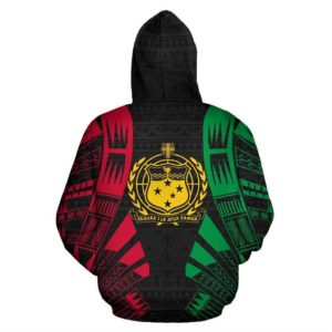 Samoa All Over Zip-Up Hoodie - Color Tattoo Style - Bn01