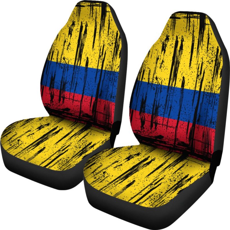 COLOMBIA GRUNGE FLAG CAR SEAT COVER A0