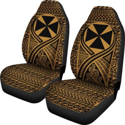 Wallis And Futuna Car Seat Cover Lift Up Gold - BN09
