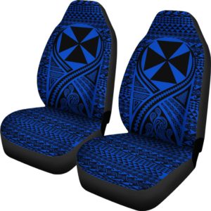 Wallis And Futuna Car Seat Cover Lift Up Blue - BN09