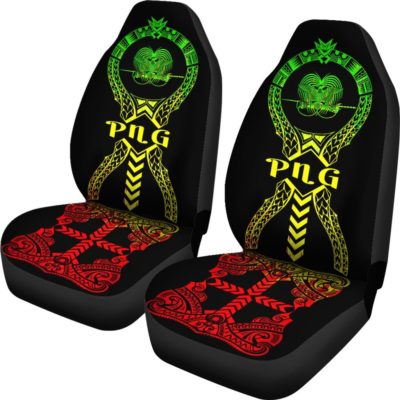 Papua New Guinea Car Seat Covers - Polynesian Tribal Reggae - BN04