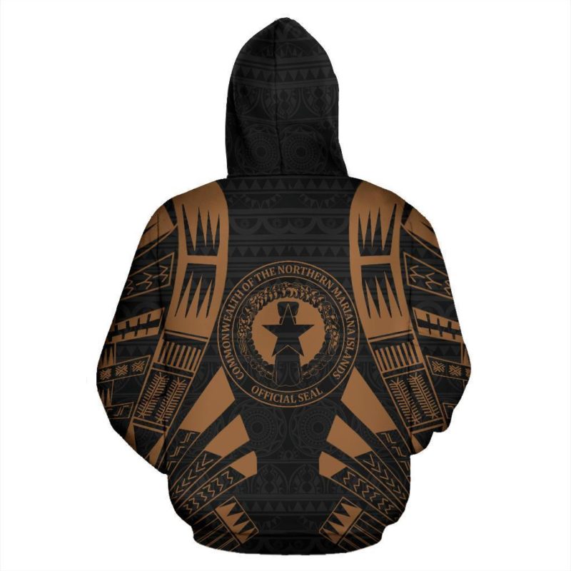 Cnmi All Over Zip-Up Hoodie - Brown Tattoo Style - Bn01