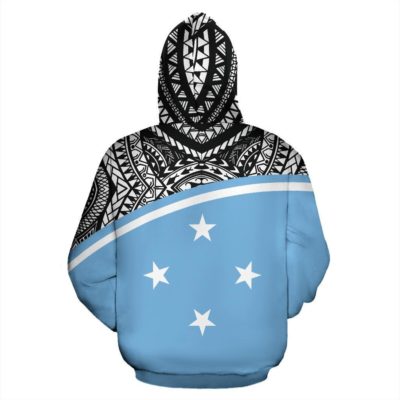 Federated States Of Micronesia All Over Zip-Up Hoodie - Bn09
