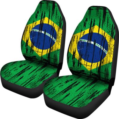 BRAZIL GRUNGE FLAG CAR SEAT COVER A0