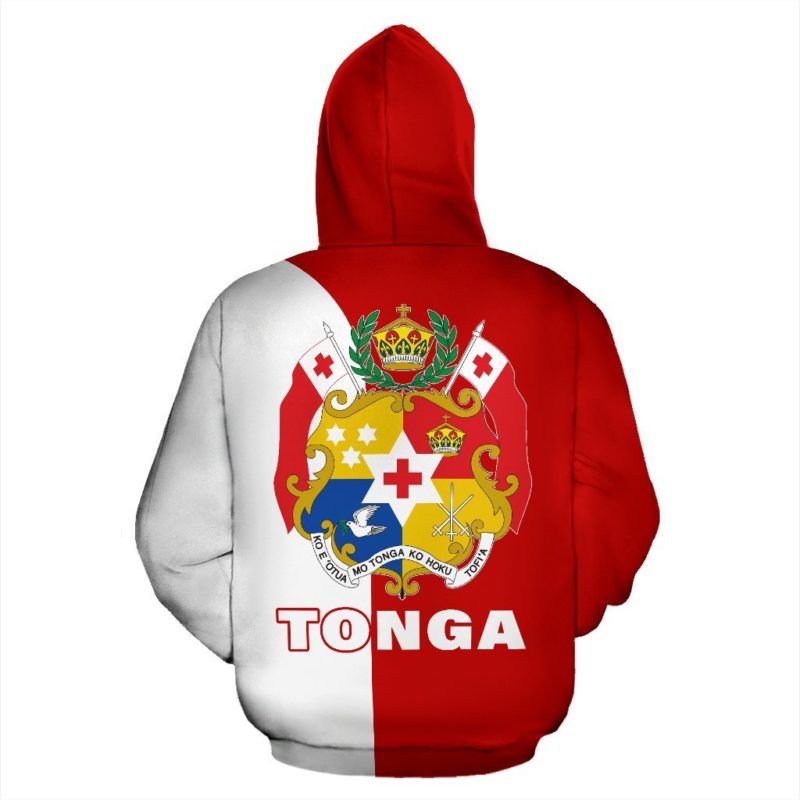 Tonga All Over Zip-Up Hoodie - Shoulder Style - Bn01