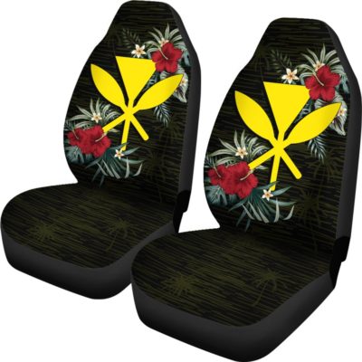 Hawaii Tropical Kanaka Maoli Hibiscus Car Seat Covers A02