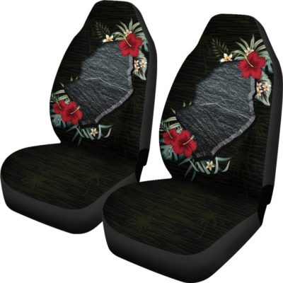 Niue Hibiscus Map Car Seat Covers A02