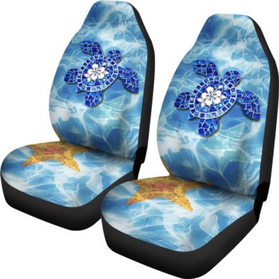 Turtle Hawaiian Car Seat Covers - Set of 2 - Universal Fit - 02 H9