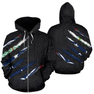 Samoa All Over Zip-Up Hoodie - Scratch Style - Bn09