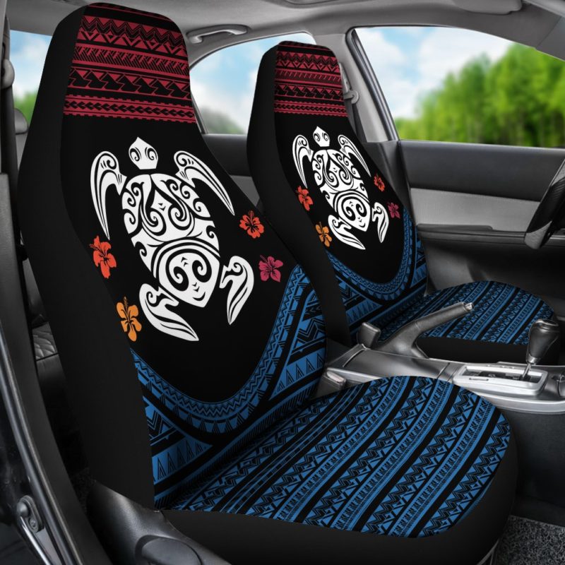 Turtle Polynesian Hawaiian Car Seat Covers - Set of 2 - Universal Fit - 06 H9