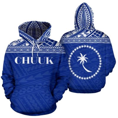 Chuuk State All Over Hoodie - Federated States Of Micronesia - Bn01