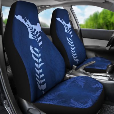 New Zealand Map And Silver Fern Car Seat Cover H5