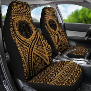Northern Mariana Islands Car Seat Cover Lift Up Gold - BN09